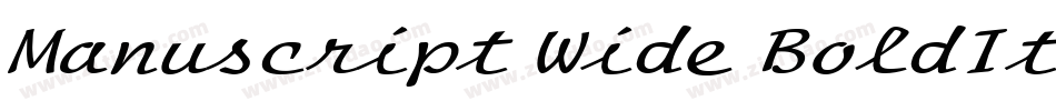 Manuscript Wide BoldItalic字体转换